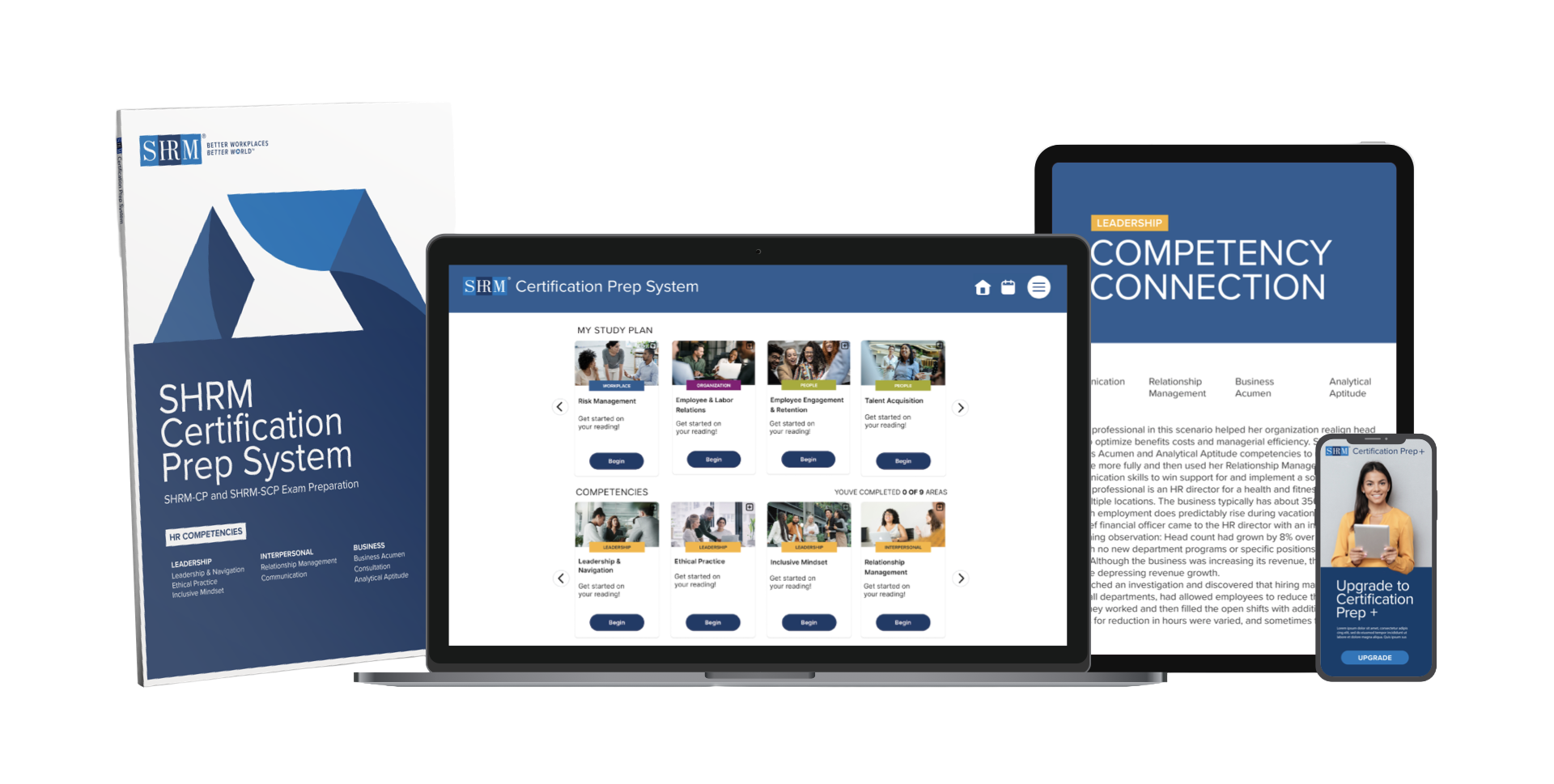 SHRM Certification Prep System Laptop Tablet Phone